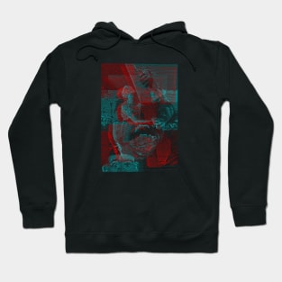 Digital Glitch Art Cursed Internet Image Design #2 Hoodie